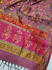 Womens Kashmiri Hand Printed Shawl with Kaani Weave Full Size RK21109 - FaisalFabrics.pk