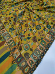 Womens Soft Wool Cashmere Shawl with Kaani Weave Full Size RK21112 - FaisalFabrics.pk
