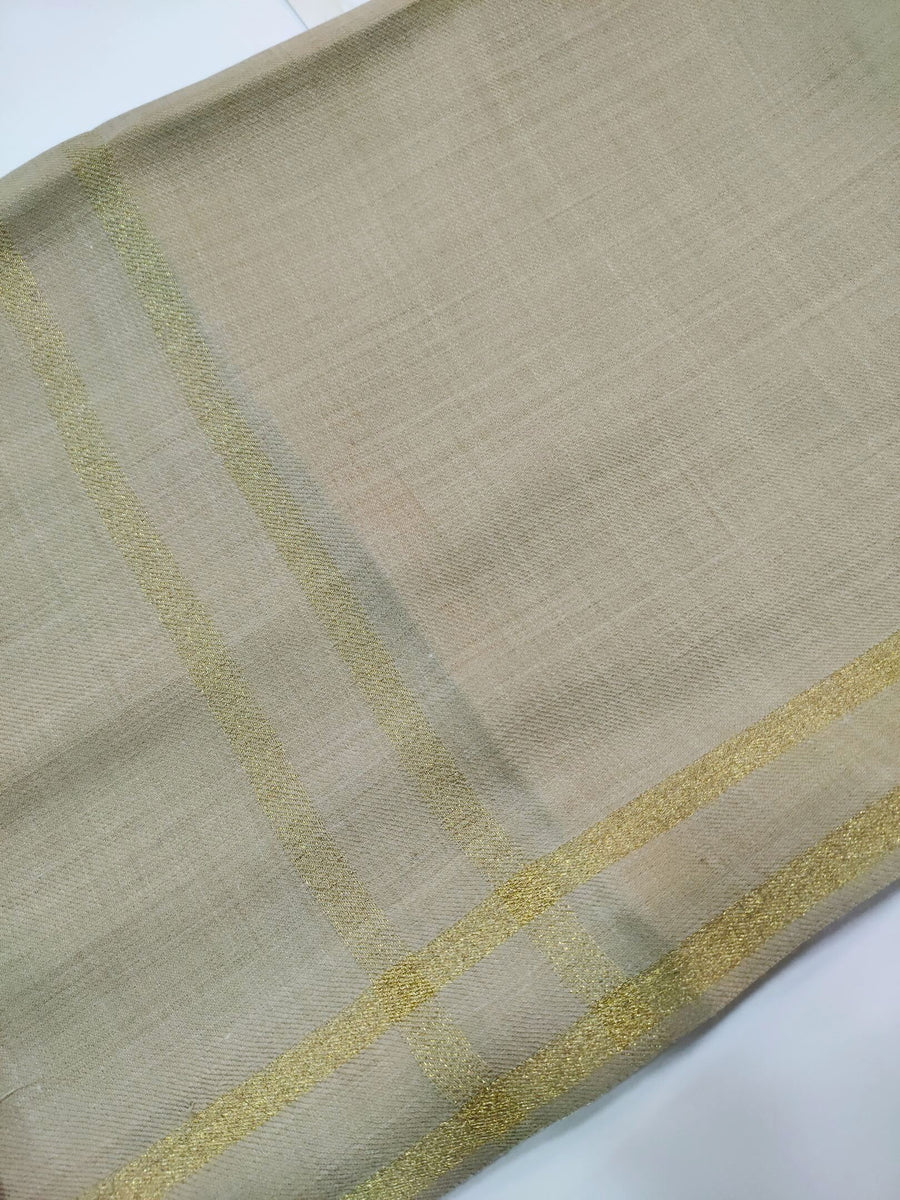 Womens Pashmina Wool Shawl with Banarasi Border RK21124 - FaisalFabrics.pk