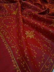 Womens Kashmiri Hand Embroidered Fine Wool Shawl RK21130 - FaisalFabrics.pk