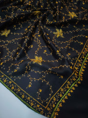 Womens Kashmiri Hand Embroidered Fine Wool Shawl RK21131 - FaisalFabrics.pk