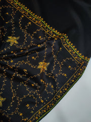 Womens Kashmiri Hand Embroidered Fine Wool Shawl RK21131 - FaisalFabrics.pk