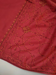 Womens Kashmiri Hand Embroidered Fine Wool Shawl RK21132 - FaisalFabrics.pk