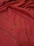 Womens Kashmiri Hand Embroidered Fine Wool Shawl RK21132 - FaisalFabrics.pk