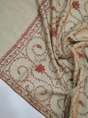Womens Kashmiri Hand Embroidered Fine Wool Shawl RK21134 - FaisalFabrics.pk
