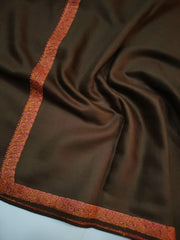 Womens Kashmiri Hand Embroidered Shawl, Border Design Work RK21142 - FaisalFabrics.pk