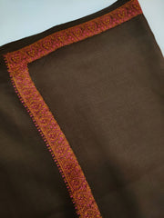 Womens Kashmiri Hand Embroidered Shawl, Border Design Work RK21142 - FaisalFabrics.pk
