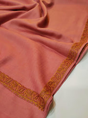Womens Kashmiri Hand Embroidered Shawl, Border Design Work RK21149 - FaisalFabrics.pk