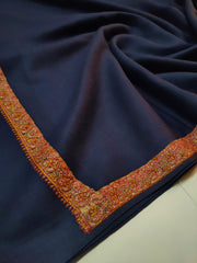 Womens Kashmiri Hand Embroidered Shawl, Border Design Work RK21150 - FaisalFabrics.pk