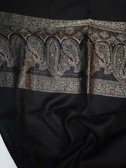 Womens Soft Wool Cashmere Shawl with Kaani Weave Border Full Size RK21153 - FaisalFabrics.pk