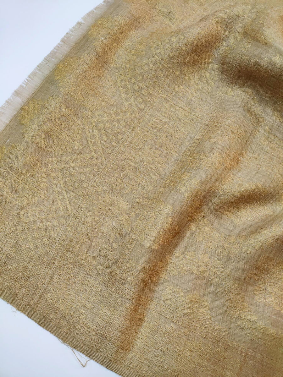 Womens Pashmina Wool Cashmere Shawl with Kaani Weave Full Size RK21155 - FaisalFabrics.pk
