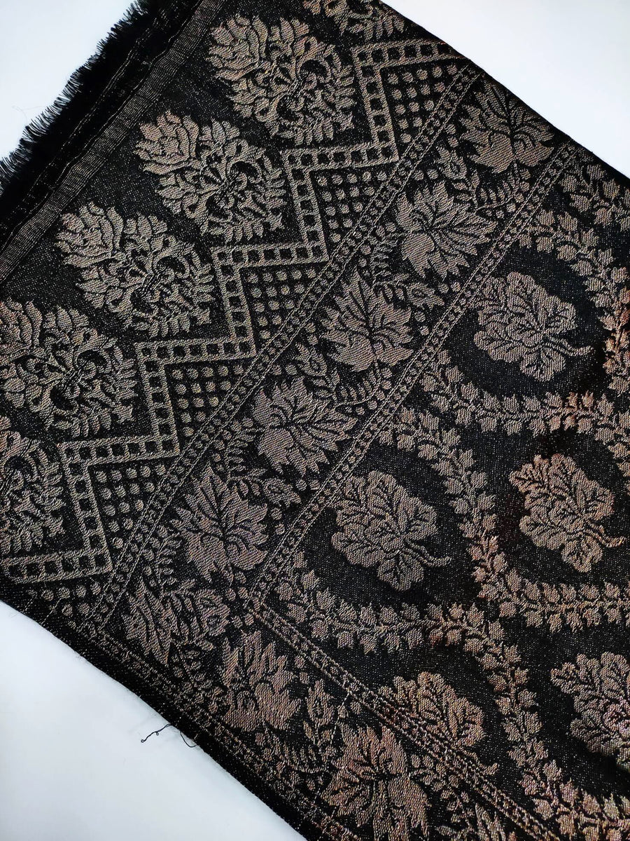 Womens Pashmina Wool Cashmere Shawl with Kaani Weave Full Size RK21156 - FaisalFabrics.pk
