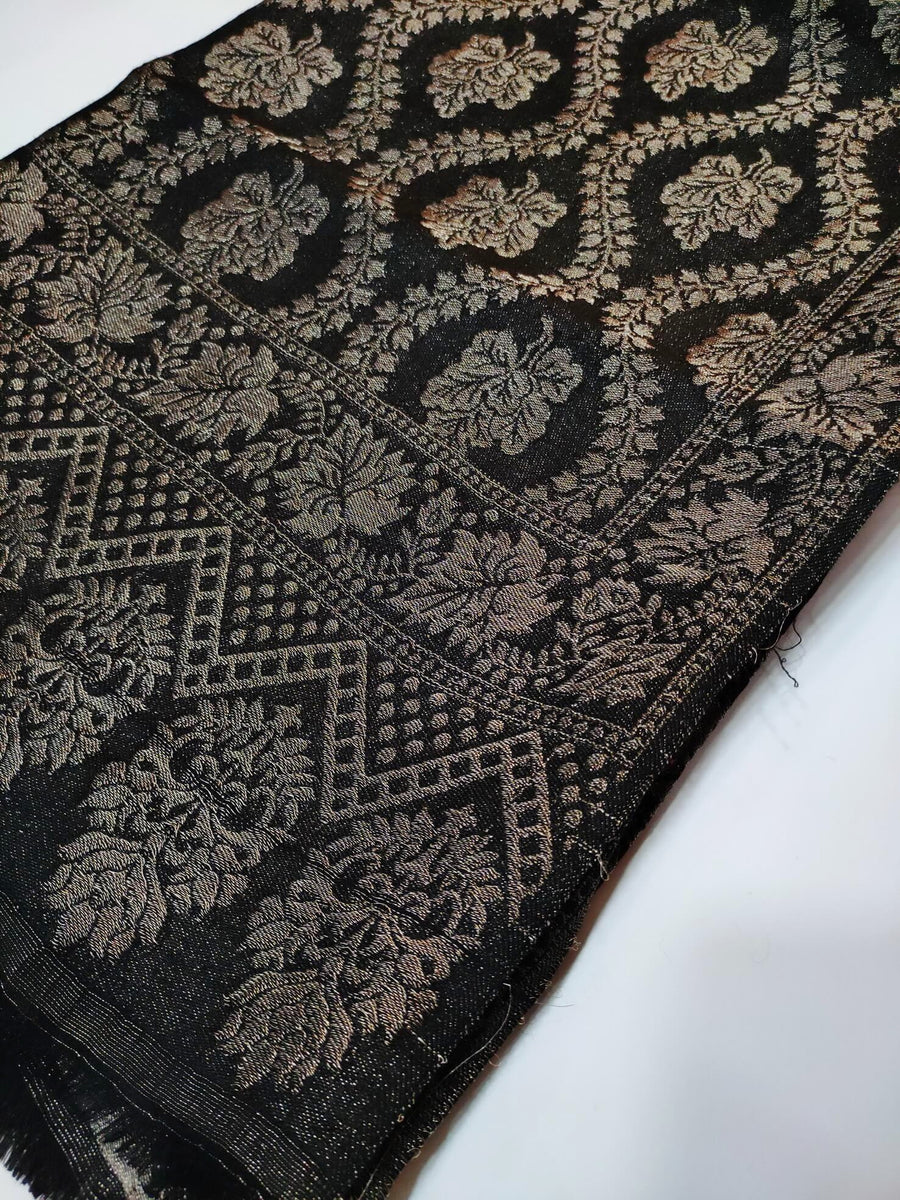 Womens Pashmina Wool Cashmere Shawl with Kaani Weave Full Size RK21156 - FaisalFabrics.pk