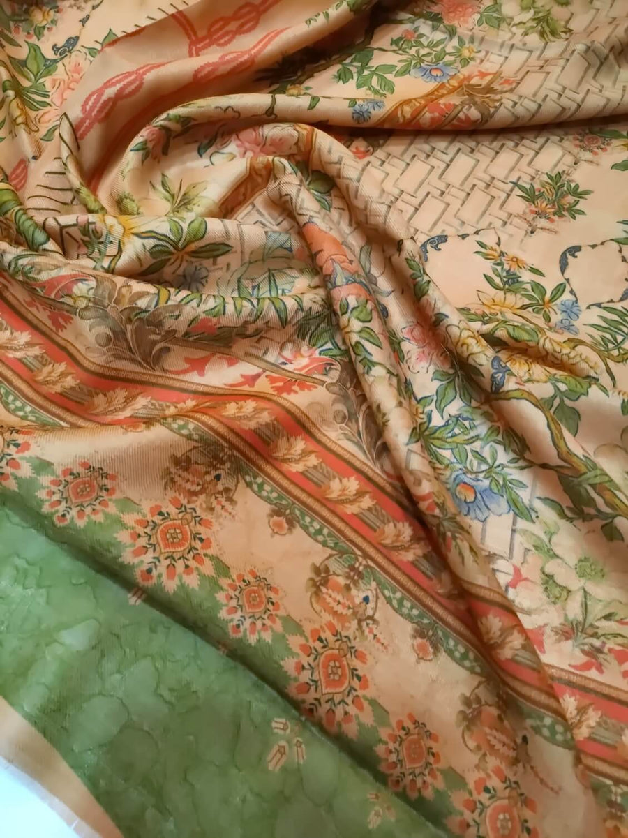 Womens Printed Shawl Ultra Soft and Warm Pashmina Wool, Full Size RK21160 - FaisalFabrics.pk