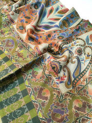 Womens Printed Shawl Ultra Soft and Warm Pashmina Wool, Full Size RK21170 - FaisalFabrics.pk
