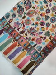 Womens Soft Wool Cashmere Shawl with Kaani Weave Full Size RK21184 - FaisalFabrics.pk