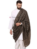 Mens Woven Check Light Weight Fine Wool Shawl RKB-C01 - FaisalFabrics.pk