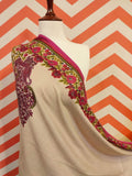 Womens Fine Wool Pashmina Hand Printed and Embroidered Shawl RKK-71 - FaisalFabrics.pk