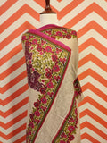 Womens Fine Wool Pashmina Hand Printed and Embroidered Shawl RKK-71 - FaisalFabrics.pk