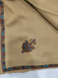 Womens Kashmiri Hand Embroidered Shawl, Border Design Work RKK-81 - FaisalFabrics.pk