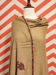 Womens Kashmiri Hand Embroidered Shawl, Border Design Work RKK-84 - FaisalFabrics.pk