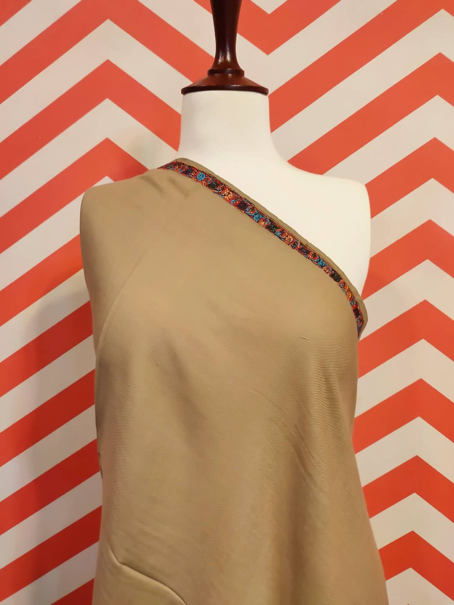 Womens Kashmiri Hand Embroidered Shawl, Border Design Work RKK-84 - FaisalFabrics.pk