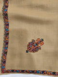 Womens Kashmiri Hand Embroidered Shawl, Border Design Work RKK-84 - FaisalFabrics.pk