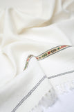 Men's Luxury Wool Shawl for Winter CLR-OFF WHITE