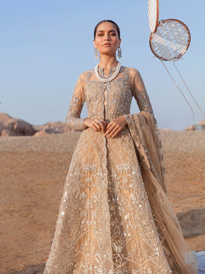 Reign Amira'a Luxury Formals Embroidered Unstitched 3PCS Suit RN-13 Ibiziah - FaisalFabrics.pk