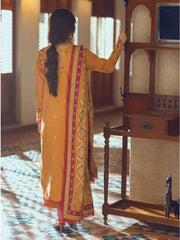 ROHEENAZ Unstitched Embroidered Linen 3Pc Suit RNZ-22-04-B WANIYA