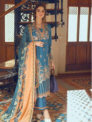 ROHEENAZ Unstitched Embroidered Linen 3Pc Suit RNZ-22-07-A KANWAL