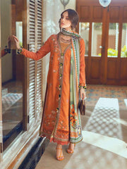 ROHEENAZ Unstitched Embroidered Linen 3Pc Suit RNZ-22-08-A HUMNA