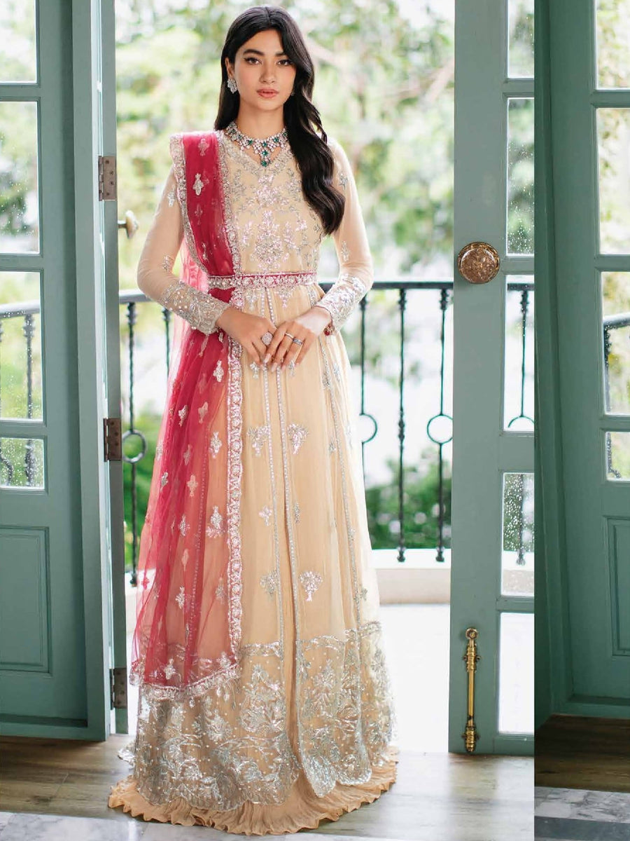 ROHEENAZ Luxury Kalidaar Chiffon Unstitched 3Pc Suit RNZ22-01 Soraya