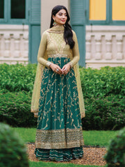 ROHEENAZ Luxury Kalidaar Chiffon Unstitched 3Pc Suit RNZ22-02 Chandani