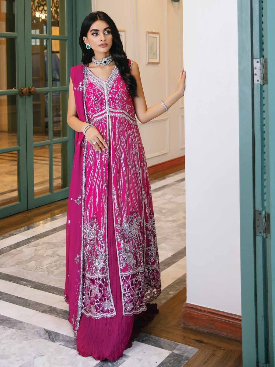 ROHEENAZ Luxury Kalidaar Chiffon Unstitched 3Pc Suit RNZ22-04 Bahaar