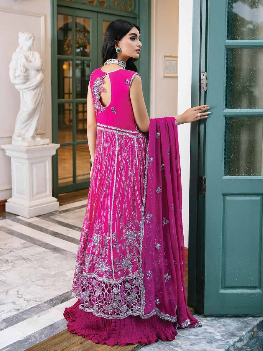 ROHEENAZ Luxury Kalidaar Chiffon Unstitched 3Pc Suit RNZ22-04 Bahaar