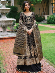 ROHEENAZ Luxury Kalidaar Chiffon Unstitched 3Pc Suit RNZ22-09 Leena