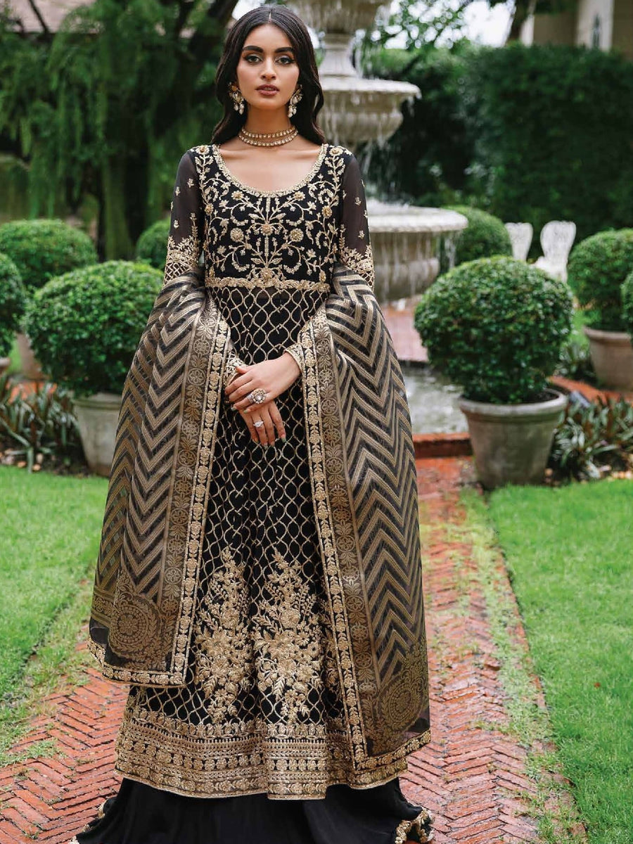 ROHEENAZ Luxury Kalidaar Chiffon Unstitched 3Pc Suit RNZ22-09 Leena