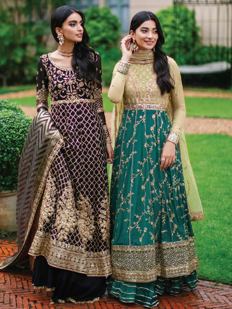 ROHEENAZ Luxury Kalidaar Chiffon Unstitched 3Pc Suit RNZ22-02 Chandani