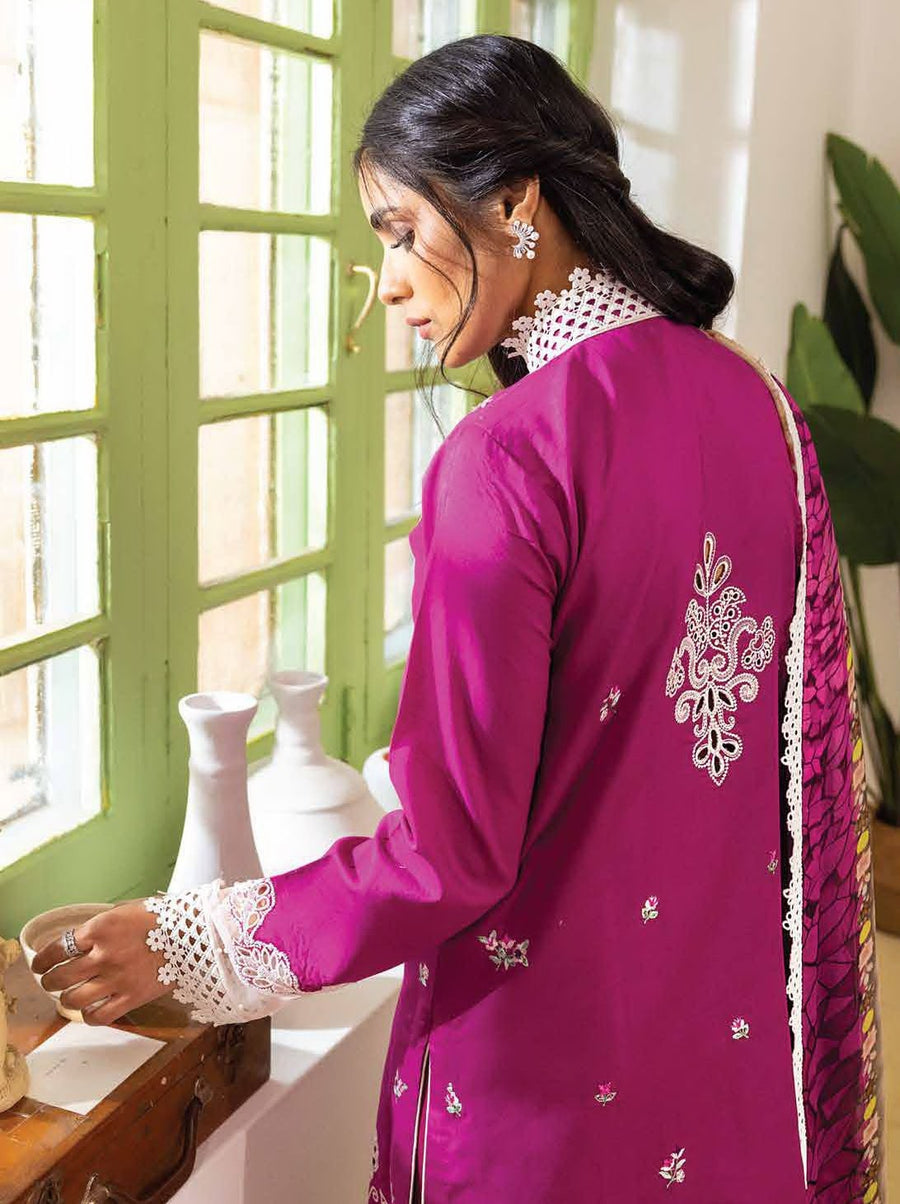 Roheenaz Tabeer Embroidered Lawn Unstitched 3 Piece Suit RNZ23-01-A