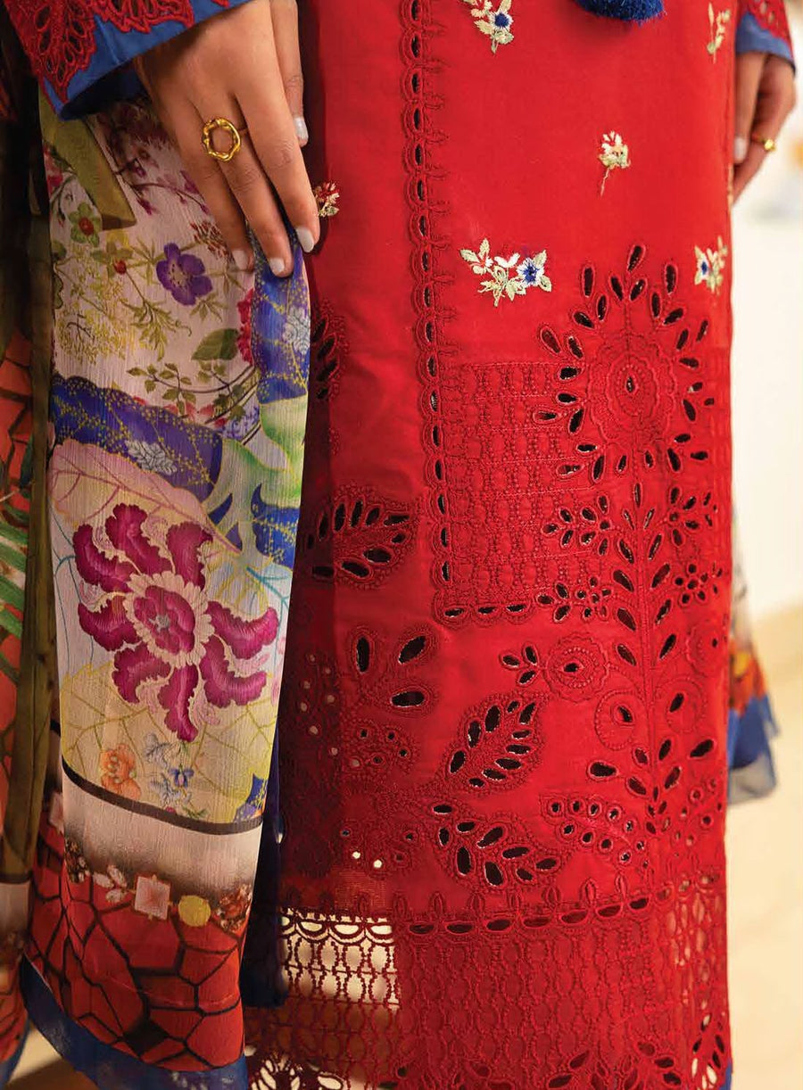 Roheenaz Tabeer Embroidered Lawn Unstitched 3 Piece Suit RNZ23-01-B