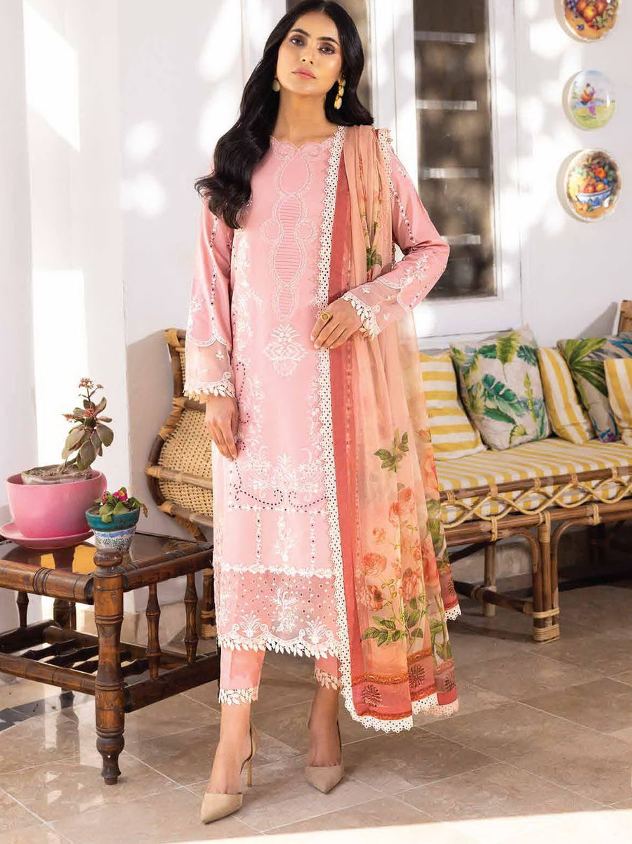 Roheenaz Tabeer Embroidered Lawn Unstitched 3 Piece Suit RNZ23-05-B