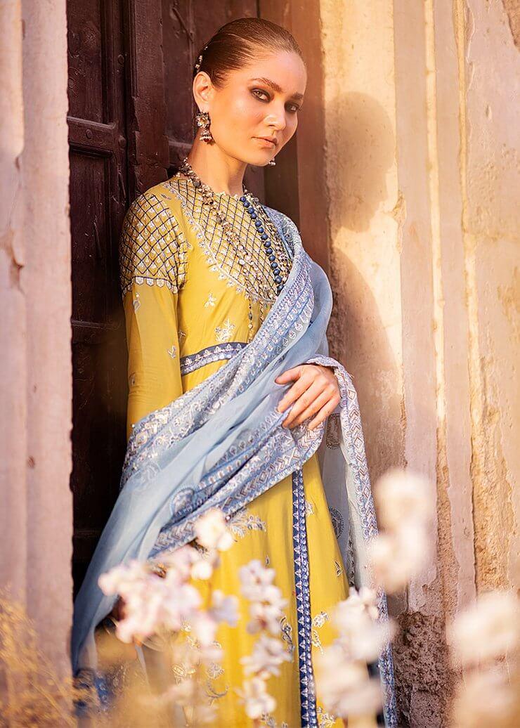 Afrozeh Luxury Lawn Unstitched 3 Piece Embroidered Suit D-04 Romana - FaisalFabrics.pk