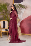 Afreen by Zarif Unstitched Luxury Formal 3 Piece Suit ZA-04 MULBERRY
