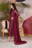 Afreen by Zarif Unstitched Luxury Formal 3 Piece Suit ZA-04 MULBERRY