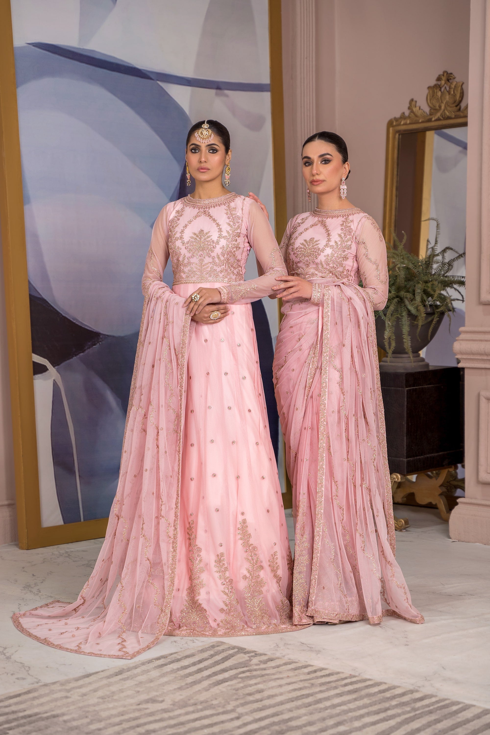 Afreen by Zarif Unstitched Luxury Formal 3 Piece Suit ZA-06 FRENCH ROSE