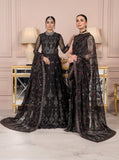 Afreen by Zarif Unstitched Luxury Formal 3 Piece Suit ZA-03 BLACK AFFAIR