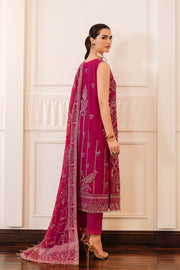 FARASHA Lueur Unstitched Embroidered Luxury Chiffon Suit 07-ROSETTE