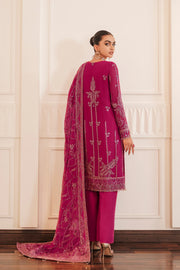 FARASHA Lueur Unstitched Embroidered Luxury Chiffon Suit 07-ROSETTE