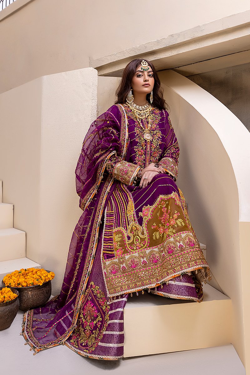 Rang Rasiya by Fahad Hussyan Heritage Collection 3Pc Suit - NAVRAAT - FaisalFabrics.pk